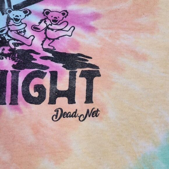 Grateful Dead Night T-Shirt 2019 Mens M Tie Dye Dancing Bear Rainbow Licensed - Picture 3 of 6